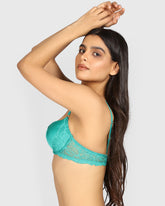 La Senza Beyond Sexy Plunge Gel Padding Micro Bra AQUATIC AWE / 34B